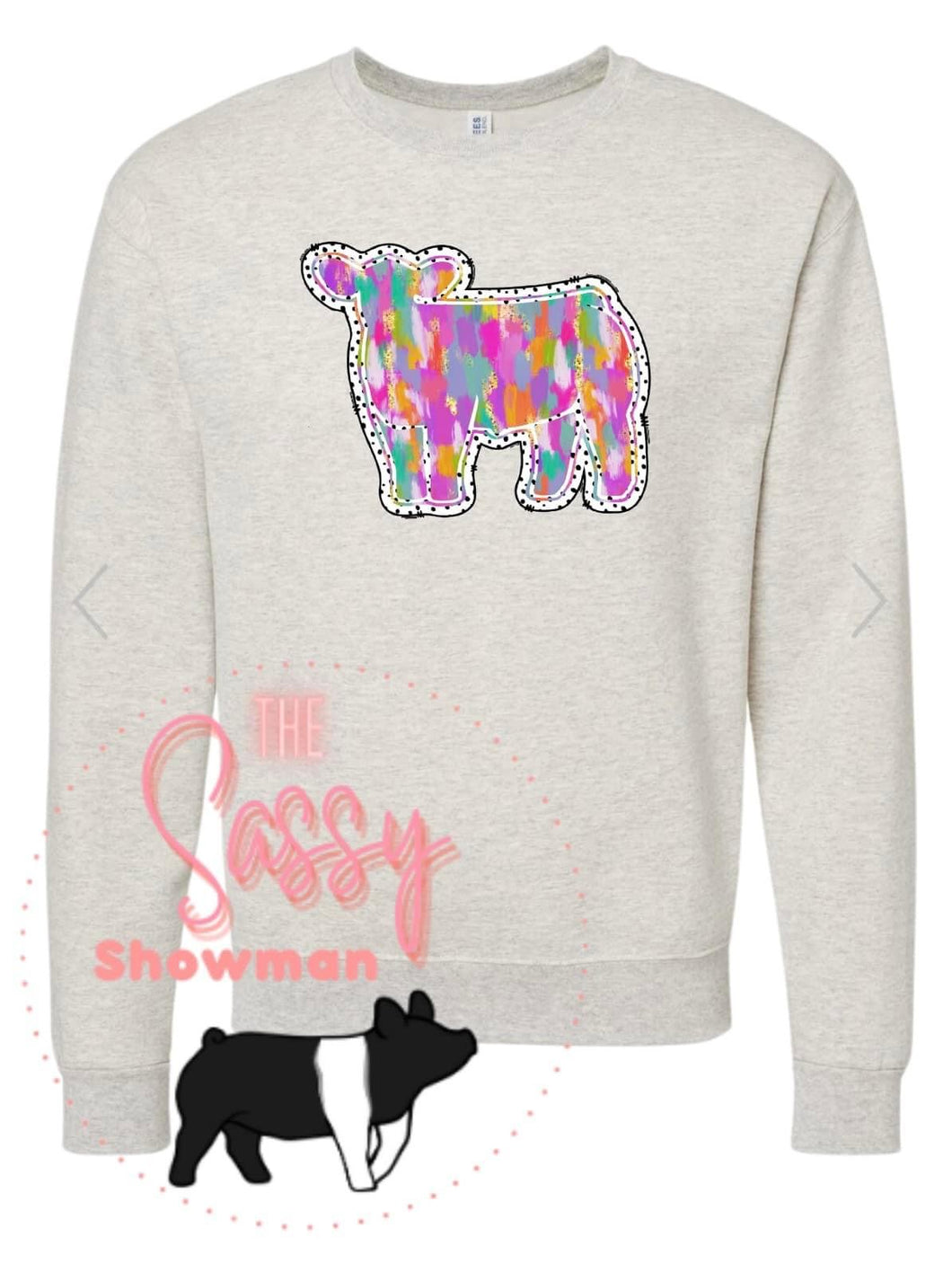 Watercolor Cow Sweatshirt